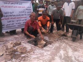 Peletakan Batu Pertama Pembangunan Masjid Darussalam Gedangan 1 Desa Gedangrejo